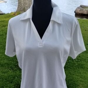 Tail White Polo Fitted Short Sleeve T-Shirt
